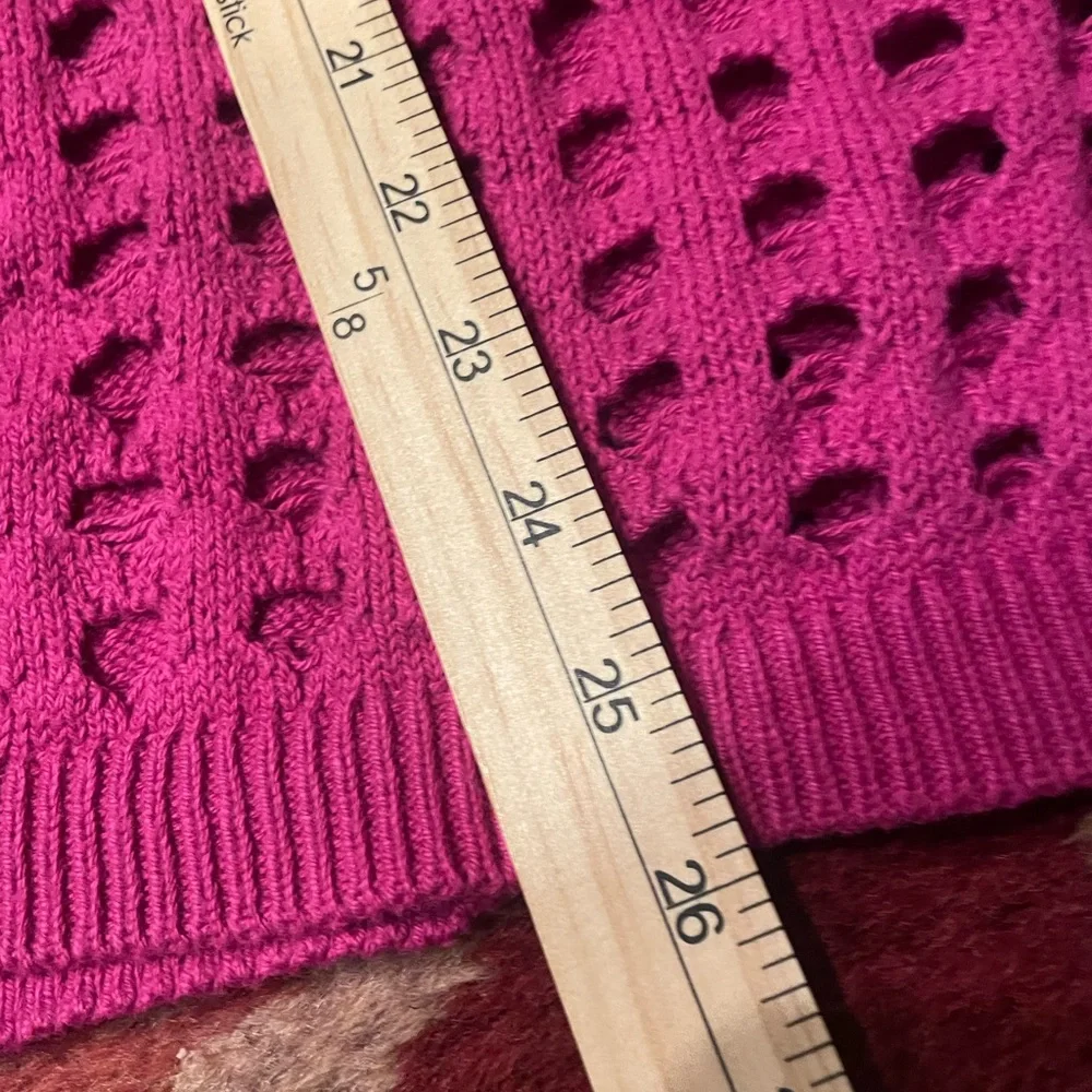 MarlaWynne Fuchsia Open-Knit Sweater - Picture 5 of 5